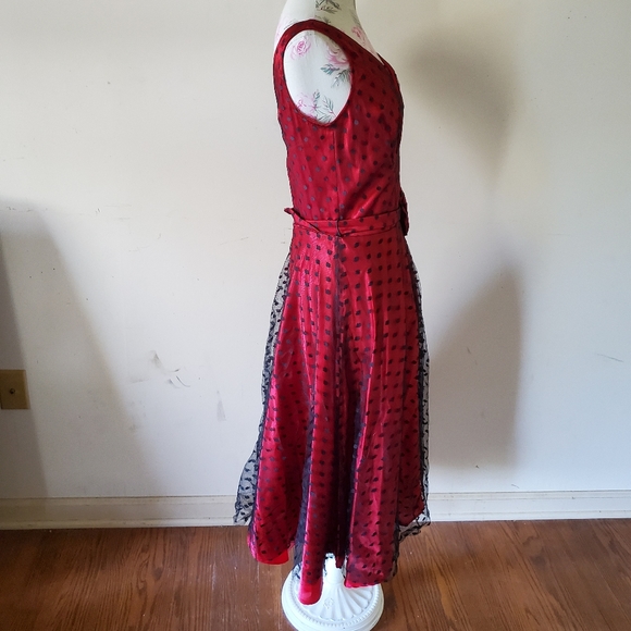 Stop staring polka dot dress lace pin up vintage - Picture 3 of 5